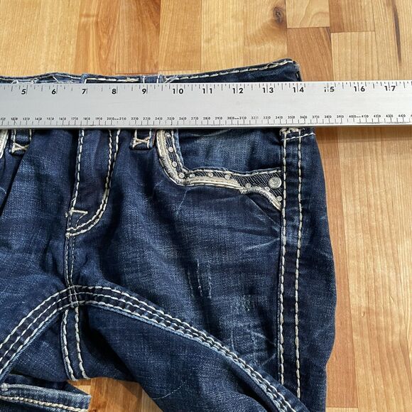 Rock Revival Ferry Jeans Mid-Rise Boot Stretch Rhinestone Pockets Sz 25 EUC - Picture 12 of 16